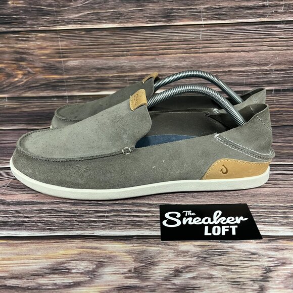 Olukai Nalukai Men's Gray Slip On Loafers - Picture 3 of 8